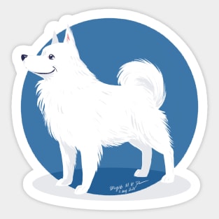 American eskimo dog Sticker